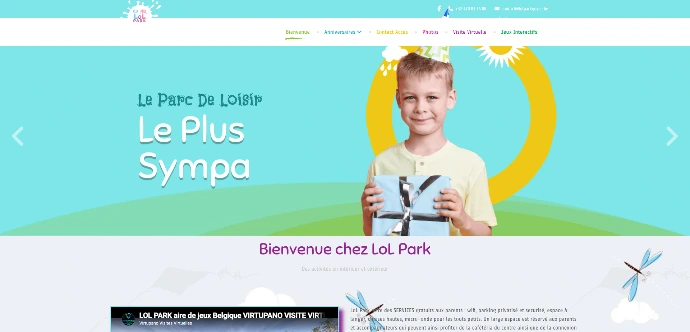 Site vitrine et réservation en ligne Lol park Gozée