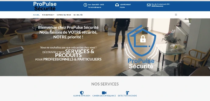 Site vitrine Propulse sécurité