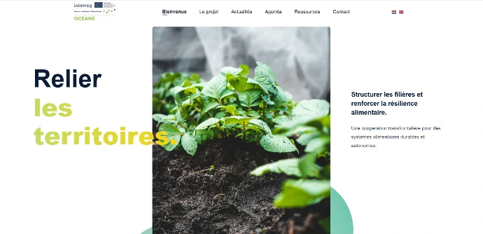 Site vitrine multilingue Oceans euro archipels nourriciers